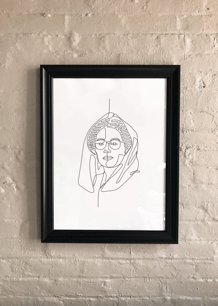 Line Drawing: Benazir Bhutto