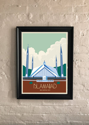 Islamabad: Retro Travel Print